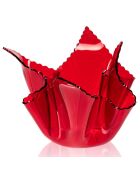 Vase Drappeggi Fin  rouge - 22x22x21 cm